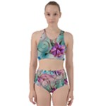 Love Amour Butterfly Colors Flowers Text Racer Back Bikini Set