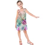 Love Amour Butterfly Colors Flowers Text Kids  Sleeveless Dress