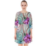 Love Amour Butterfly Colors Flowers Text Smock Dress