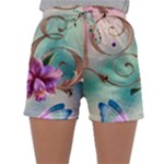 Love Amour Butterfly Colors Flowers Text Sleepwear Shorts