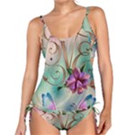 Love Amour Butterfly Colors Flowers Text Tankini Set