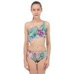 Love Amour Butterfly Colors Flowers Text Spliced Up Two Piece Swimsuit