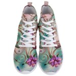 Love Amour Butterfly Colors Flowers Text Men s Lightweight High Top Sneakers