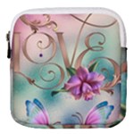 Love Amour Butterfly Colors Flowers Text Mini Square Pouch