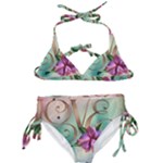 Love Amour Butterfly Colors Flowers Text Kids  Classic Bikini Set