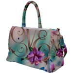 Love Amour Butterfly Colors Flowers Text Duffel Travel Bag