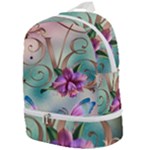 Love Amour Butterfly Colors Flowers Text Zip Bottom Backpack