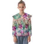 Love Amour Butterfly Colors Flowers Text Kids  Peter Pan Collar Blouse