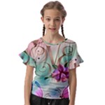 Love Amour Butterfly Colors Flowers Text Kids  Cut Out Flutter Sleeves