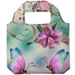 Love Amour Butterfly Colors Flowers Text Foldable Grocery Recycle Bag