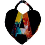 Bstract, Dark Background, Black, Typography,a Giant Heart Shaped Tote