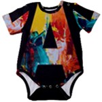 Bstract, Dark Background, Black, Typography,a Baby Short Sleeve Bodysuit