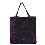 Butterflies, Abstract Design, Pink Black Grocery Tote Bag
