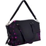 Butterflies, Abstract Design, Pink Black Canvas Crossbody Bag