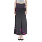 Butterflies, Abstract Design, Pink Black Full Length Maxi Skirt