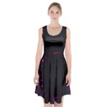 Butterflies, Abstract Design, Pink Black Racerback Midi Dress
