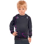 Butterflies, Abstract Design, Pink Black Kids  Hooded Pullover