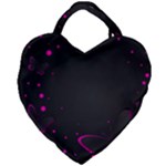 Butterflies, Abstract Design, Pink Black Giant Heart Shaped Tote