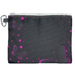 Butterflies, Abstract Design, Pink Black Canvas Cosmetic Bag (XXL)