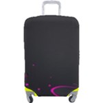Butterflies, Abstract Design, Pink Black Luggage Cover (Large)