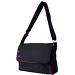 Butterflies, Abstract Design, Pink Black Full Print Messenger Bag (S)