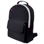 Butterflies, Abstract Design, Pink Black Flap Pocket Backpack (Small)