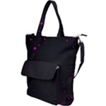 Butterflies, Abstract Design, Pink Black Shoulder Tote Bag