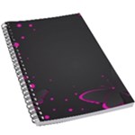 Butterflies, Abstract Design, Pink Black 5.5  x 8.5  Notebook