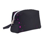 Butterflies, Abstract Design, Pink Black Wristlet Pouch Bag (Medium)