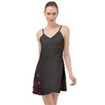 Butterflies, Abstract Design, Pink Black Summer Time Chiffon Dress