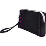 Butterflies, Abstract Design, Pink Black Wristlet Pouch Bag (Small)