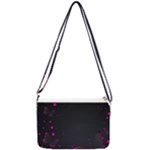Butterflies, Abstract Design, Pink Black Double Gusset Crossbody Bag