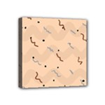 Lines Dots Pattern Abstract Art Mini Canvas 4  x 4  (Stretched)