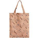Lines Dots Pattern Abstract Art Zipper Classic Tote Bag