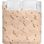 Lines Dots Pattern Abstract Art Duvet Cover Double Side (King Size)
