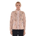 Lines Dots Pattern Abstract Art Women s Bomber Jacket