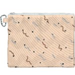 Lines Dots Pattern Abstract Art Canvas Cosmetic Bag (XXXL)