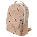 Lines Dots Pattern Abstract Art Flap Pocket Backpack (Small)