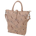 Lines Dots Pattern Abstract Art Buckle Top Tote Bag