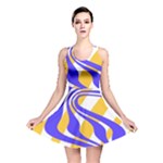 Print Pattern Warp Lines Reversible Skater Dress