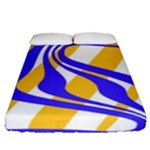 Print Pattern Warp Lines Fitted Sheet (Queen Size)