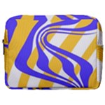 Print Pattern Warp Lines Make Up Pouch (Large)