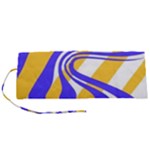 Print Pattern Warp Lines Roll Up Canvas Pencil Holder (S)