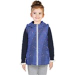 Texture Multicolour Ink Dip Flare Kids  Hooded Puffer Vest