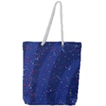 Texture Multicolour Ink Dip Flare Full Print Rope Handle Tote (Large)