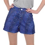 Texture Multicolour Ink Dip Flare Women s Ripstop Shorts