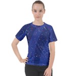 Texture Multicolour Ink Dip Flare Women s Sport Raglan T-Shirt