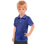 Texture Multicolour Ink Dip Flare Kids  Polo T-Shirt