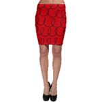 Red Background Wallpaper Bodycon Skirt