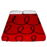 Red Background Wallpaper Fitted Sheet (Queen Size)